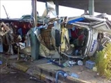واژگوني اتوبوس حامل زائران ايراني 