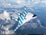  هواپیمایی با بال‌های ادغام شده در بدنه و پنجره‌های مجازی
