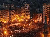 بحث‌هاي سياسي در سفره‌هاي افطار در ميدان التحرير قاهره 