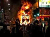 درگيري پليس و معترضان درشمال لندن 