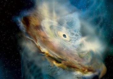 حرکت عجیب یک سیاه چاله عظیم