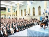 رهبر معظم انقلاب در ديدار فرماندهان سپاه پاسداران:‏ ‏لازمه رفع تهديدها اقتدار روز افزون نيروهاي مسلح است