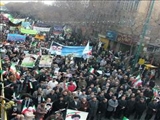حضور فعال روحانيون در راهپيمايي 22 بهمن در بستان آباد 