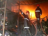 آتش‌سوزی بازار بزرگ چرم تبریز مهار شد