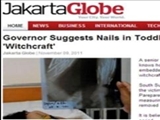 اندونزی؛ پزشکان 28 میخ را از بدن دختر سه ساله بیرون کشیدند 
