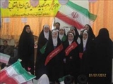 مراسم ويژه جشن فجر انقلاب در مجتمع آموزشي روستاي ديزج خليل شبستر برگزار شد