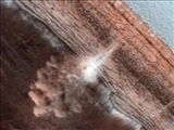 وقوع بهمن در قطب شمال مریخ