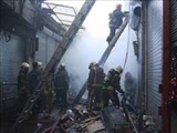 آتش‌سوزي گسترده در بازار تهران 
