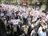 گزارش تصويري تظاهرات مردم تبريز در محكوميت اهانت به ساحت مقدس پيامبر اكرم(ص)