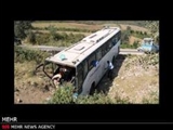 خواب آلودگی راننده علت اصلی واژگونی اتوبوس ناشران در جاده تبریز به زنجان 