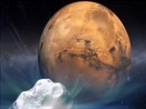 برخورد ستاره دنباله دار با مریخ/ مختل شدن فعالیت کاوشگرها و سفینه ها