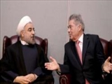 آغاز مذاکرات روسای جمهوری ایران و اتریش در کاخ سعدآباد